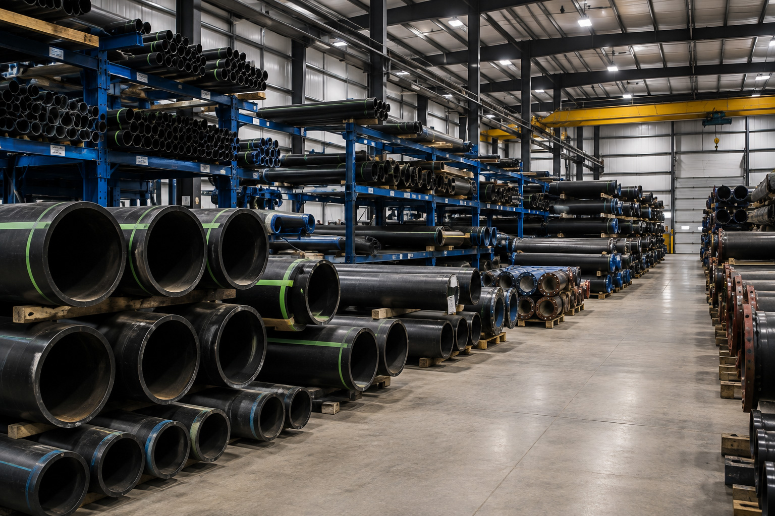 Industrial pipe inventory prepared for project delivery