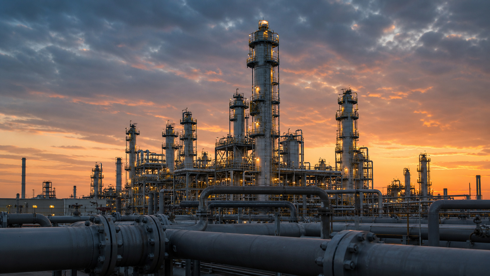 Downstream refinery piping and processing infrastructure